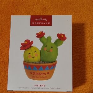 Hallmark Keepsake Cactus Ornament with Red Flowers